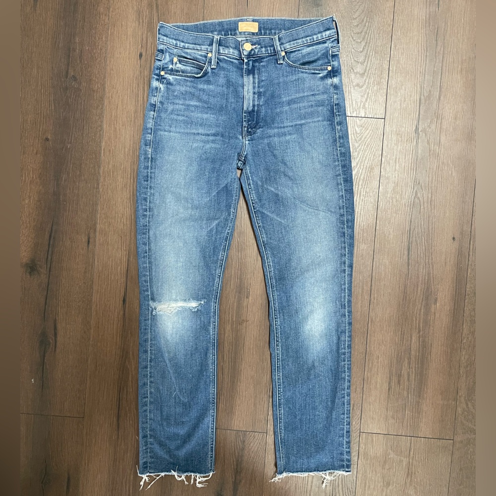Mother Mid Rise Dazzler Ankle Jeans